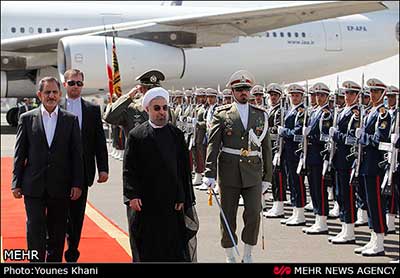 روحانی,تصاویر استقبال کنندگان رییس جمهور
