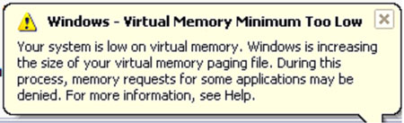 سیستم عامل ویندوز, افزایش حافظه ویندوز