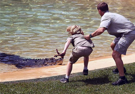 اخبار,اخبار گوناگون,جشن تولد پسر شجاع با تمساح