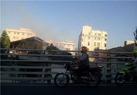 اخبار ,اخبار حوادث ,آتش سوزی در پل چوبی تهران