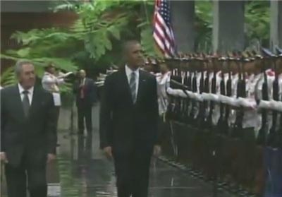 ملاقات تاریخی اوباما و کاسترو انجام شد