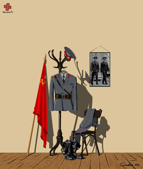 تماشا کنید؛ نگاه طنازانه کاریکاتوریست آذربایجانی به پلیس‌های باجنبه دنیا