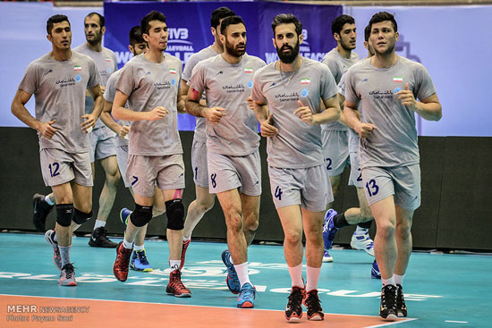 عکس: تمرین تیم‌های ملی والیبال ایران و آمریکا