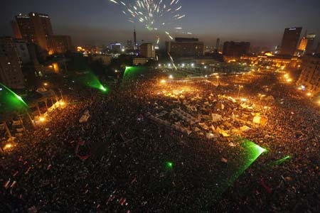تجمع مخالفان محمد مرسی رییس جمهور مصر در میدان تحریر قاهره