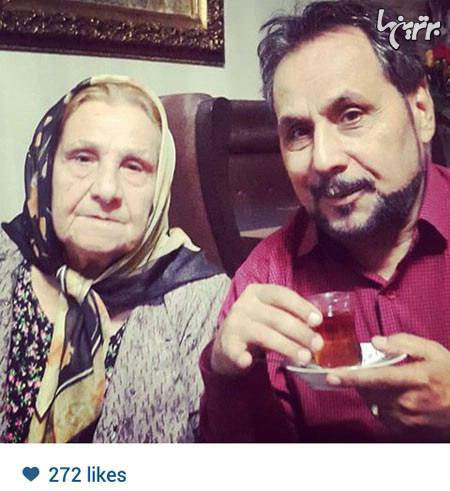 عکس: مجید قناد در کنار مادر عزیزش