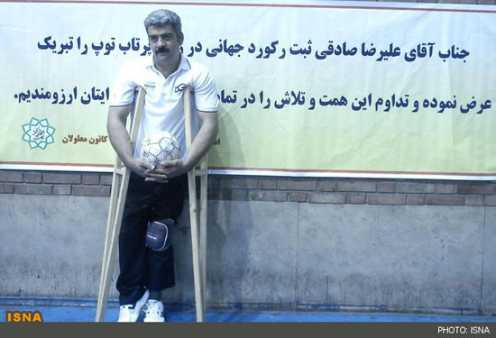 رکوردشکنی ورزشکار معلول ایرانی +عکس