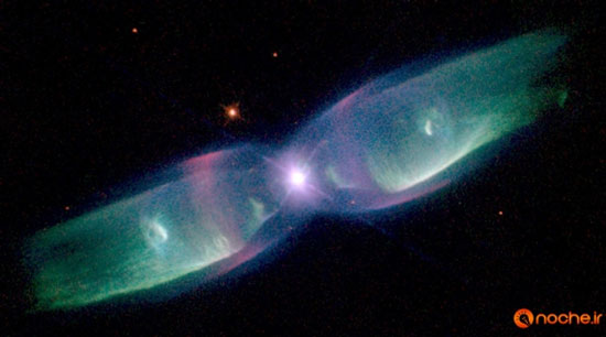 ثبت تصویر زیبای سحابی دوقلو M2-9 توسط تلسکوپ فضایی هابل