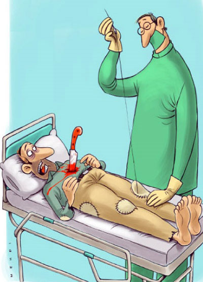 فاجعه پزشکی اصفهان از نگاه کاریکاتوریست ها