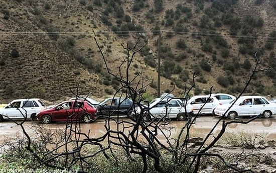 عکس: سیل و آبگرفتی جاده در پارک ملی گلستان