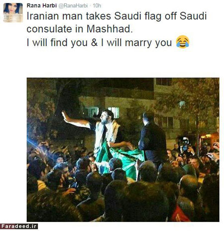 توییت جنجال برانگیز بازیگر زن لبنانی درباره مرد معترض مشهدی!