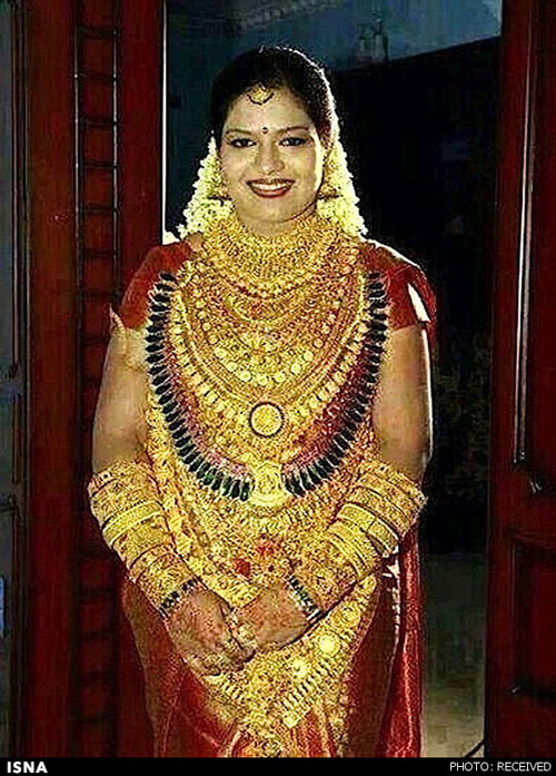 لباس 2.5 میلیارد تومانی عروس هندی+عکس
