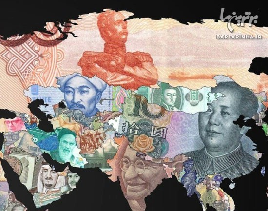 ساخت نقشه زمین با پول کشور ها +عکس