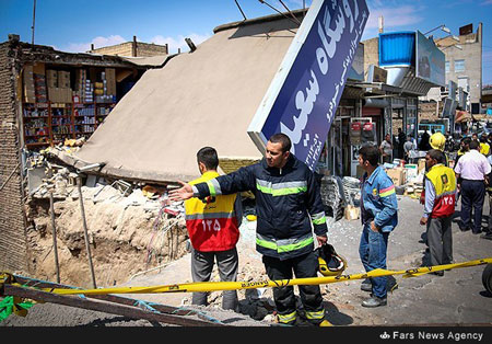 اخبار ,اخبار حوادث ,ریزش مغازه در تبریز
