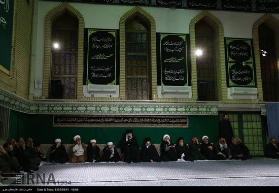 عکس: عزاداری شب تاسوعا با حضور رهبری