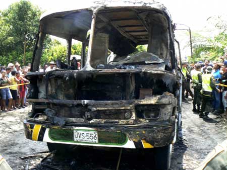 اخبار ,اخبار حوادث ,آتش‌سوزی اتوبوس کودکان در کلمبیا