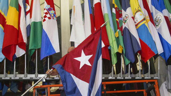 عکس: بازگشت پرچم کوبا به پایتخت آمریکا بعد از 54 سال