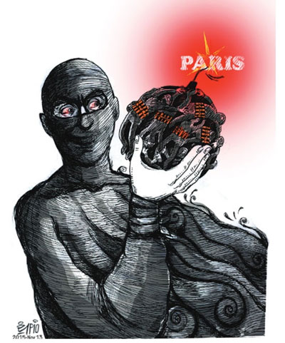 واکنش تصویری کارتونیست‌های ایرانی به حادثه پاریس!