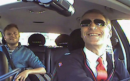 نخست وزیر نروژ, راننده تاکسی,اخبار