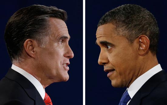 عکس: حواشی مناظره انتخاباتی اوباما و رامنی