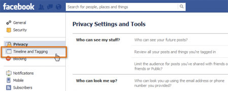 ترفندهای اینترنتی, تنظیمات در فیس بوک