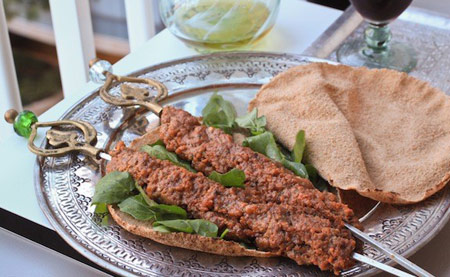 طرز تهیه کباب موهامورا, پخت کباب لبنانی