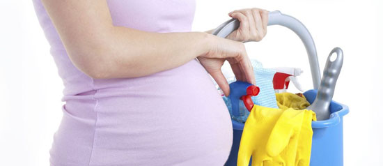 چند توصیه برای خانه تکانی در بارداری