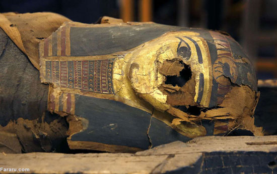 (تصاویر) تابوت مومیایی 2500ساله بازشد
