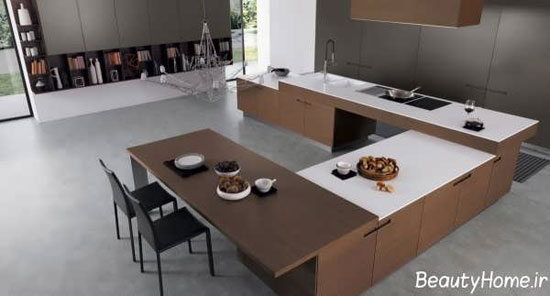 چیدمان آشپزخانه جدید و زیبا برای انواع خانه های مدرن