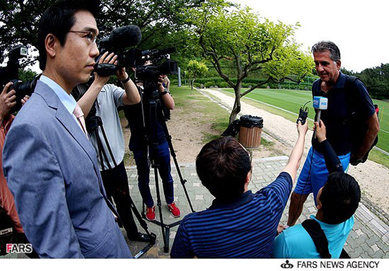 تصاویر: تمرینات تیم ملی فوتبال در کره