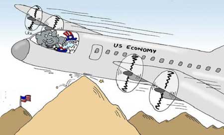 چالش های اقتصادی دولت آمریکا از نگاه کاریکاتور
