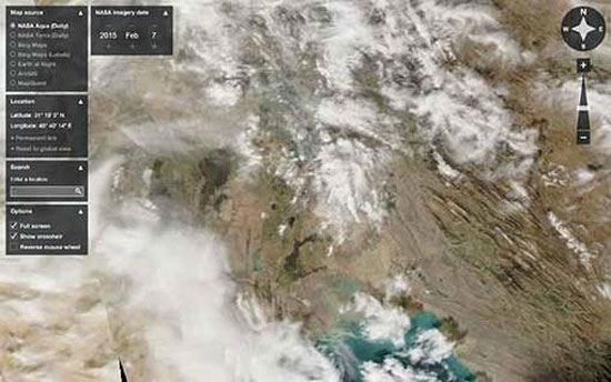 عکس های ناسا از گرد و غبار خوزستان