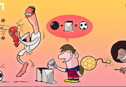 کاریکاتور: مسی و رونالدو در ال کلاسیکو