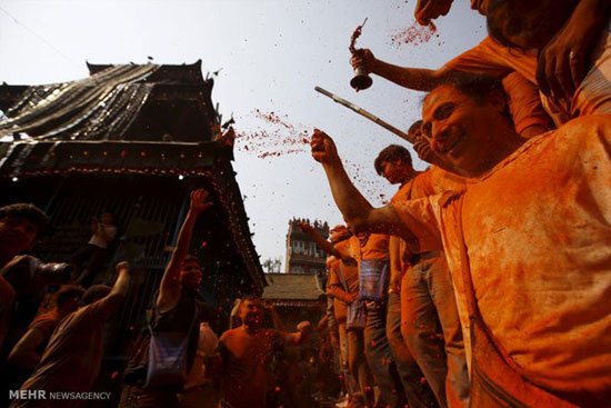 جشنواره سیندور جاترا در نپال