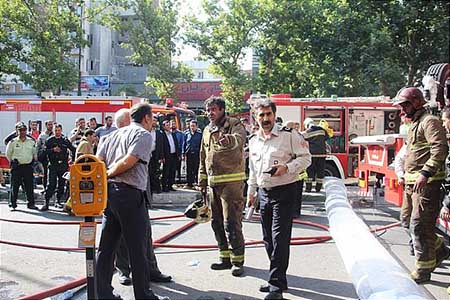 اخبار,اخبار حوادث,آتش سوزی در پارکینگ ساختمان اداری و تجاری در میرداماد