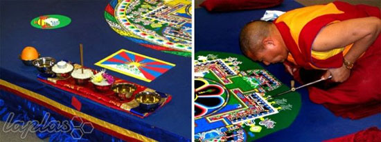 جادوی بوداییان تبت در هنرنمایی با شن ها!