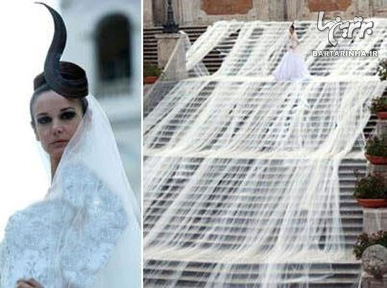طولانی ترین روسری لباس عروس