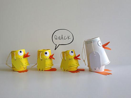 کاردستی برای بچه ها جاشکلاتی های اردکی