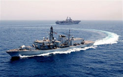 خلیج فارس , نیروی دریایی بریتانیا , ناو