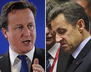 سارکوزی به نخست وزیر انگلیس: در مورد منطقه یورو خفه شو/از انتقاداتت خسته شدیم