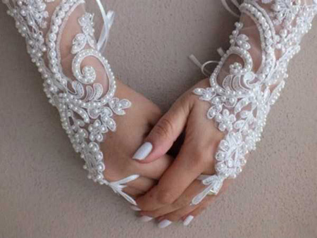 دستکش با گیپور عروس, دستکش ست لباس عروس