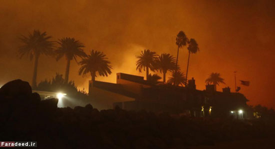 (تصاویر) آتش‌سوزی وسیع در کالیفرنیا