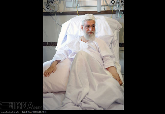 عکس: عیادت مجدد روحانی از رهبر انقلاب