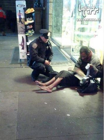 پلیس مهربان، دل ها را به دست آورد +عکس