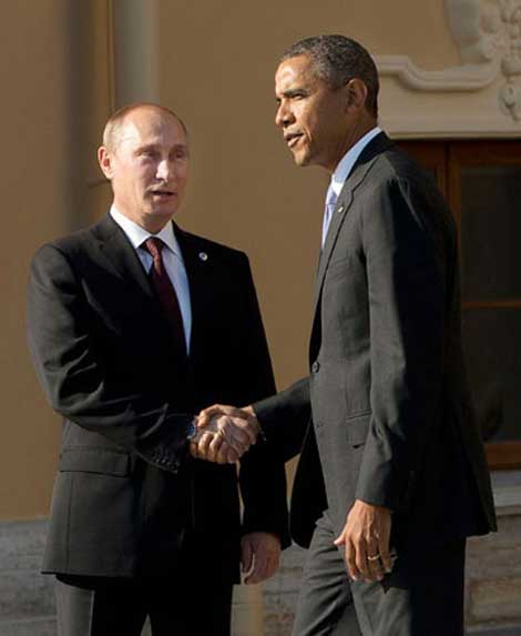 عکس از مواجهه اوباما و پوتین, 