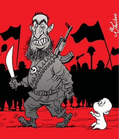 کارتون: داعش و پوشک بچه!