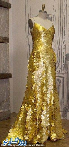 لباس طلایی,لباس دوخته شده از طلا
