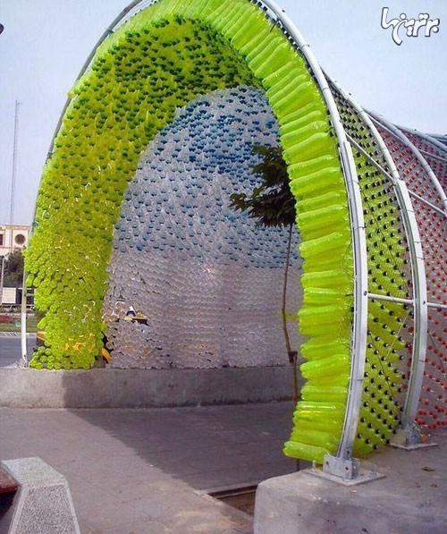 سازه ای جالب با بطری در مشهد