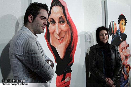 کاریکاتور هنرمندان محبوب ایرانی در نمایشگاه/گزارش تصویری
