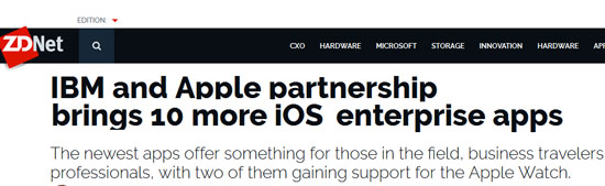 همکاری IBM و Apple بر روی 10 اپلیکیشن تجاری جدید