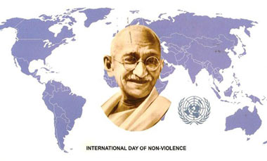 روز جهانی بدون خشونت, 2 اکتبر روز جهانی بدون خشونت,مهاتماگاندی